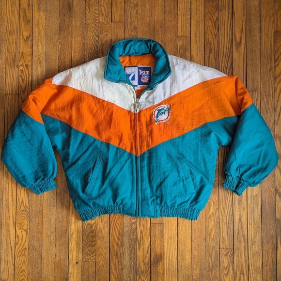 NFL Other - Vintage 90's Miami Dolphins Logo 7 Puffer Jacket